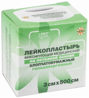 Лейкопластырь LEIKO 3*500 см на бумажной нетканой основе в рулоне купить в #REGION_NAME_DECLINE_PP#